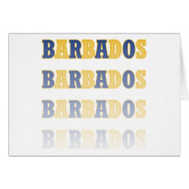 Fading Barbados Text Greeting Cards