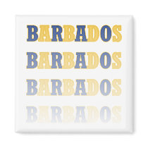 Fading Barbados Text Refrigerator Magnets