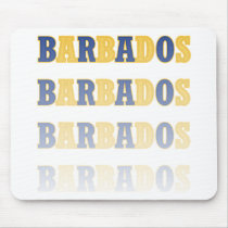 Fading Barbados Text Mouse Pad