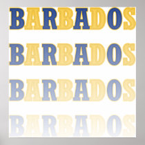 Fading Barbados Text Print