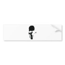 fading skull bumper sticker