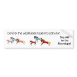 Fading Wild Horses Bumper Sticker