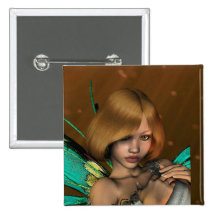 Fae Girl  Button