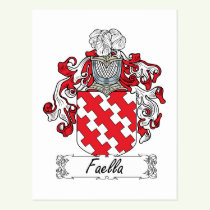 Faella Family Crest Postcard