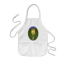 Faerie with Green Leaf  Wings and Guitar Apron