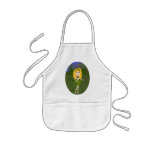 Faerie with Green Leaf  Wings and Guitar Apron