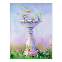 FAERIES BUBBLE BATH by SHARON SHARPE Postcard