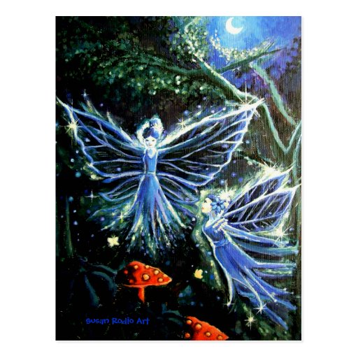 Faeries de la luna azul - postal