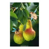 Faeries in a pear tree posters