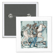 Faeries on a White Stallion Buttons