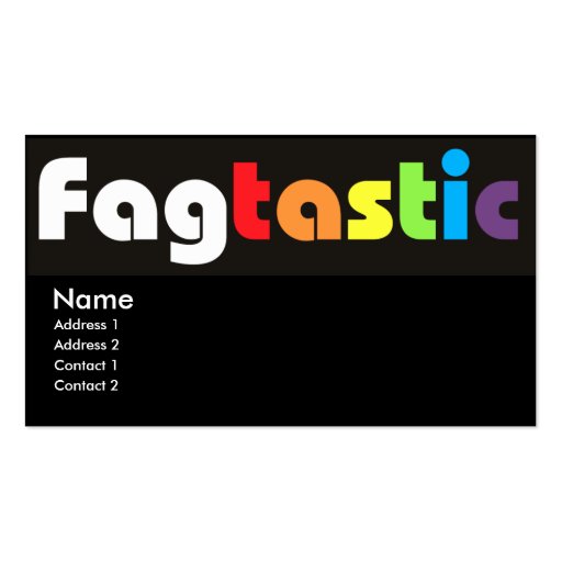 Fagtastic Business Cards (front side)