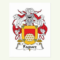 Faguez Family Crest Postcard