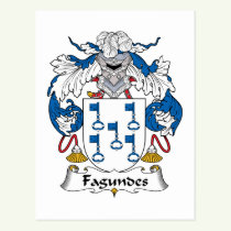 Fagundes Family Crest Postcard