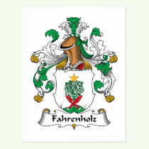 Fahrenholz Family Crest Postcard