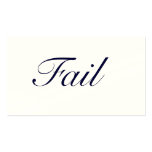 Fail Business Card Template