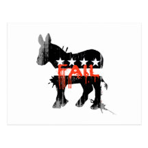Fail Democrat Faded.png Post Cards