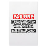 Failure...Not an Option...Basketball Coach Stationery Design