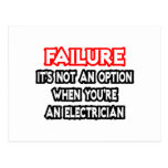 Failure...Not an Option...Electrician Post Card