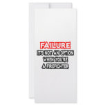 Failure...Not an Option...Firefighter Custom Rack Cards