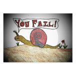 Failure notice business card