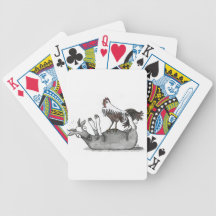 Fainting Goat and Chicken Poker Cards