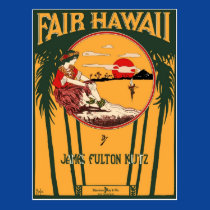 Fair Hawaii Vintage Sheet Music Cover postcards