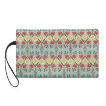 Fair isle fairisle floral retro hipster pattern wristlet purses