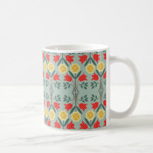 Fair isle fairisle floral retro hipster pattern coffee mug