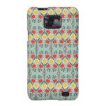 Fair isle floral pattern Samsung Galaxy case skin
