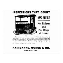 Fairbanks Morse Track Inspection MotorCar Postcard