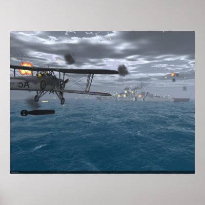 Fairey Swordfish - Sink the Bismarck Print by Mystic_Realms