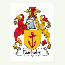 Fairholm Family Crest Postcard