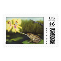 Fairies and Frog Stamp by Nathan James