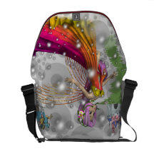 Fairies,Castles,Knights Rickshaw Messenger Bag