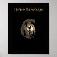 Fairies in the moonlight. print