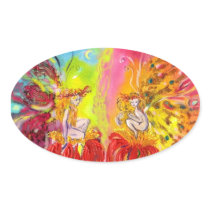 FAIRIES OF DAWN ,ovale Oval Stickers