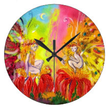 FAIRIES OF DAWN WALL CLOCKS