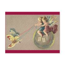 Fairies Riding a Bubble Postcards