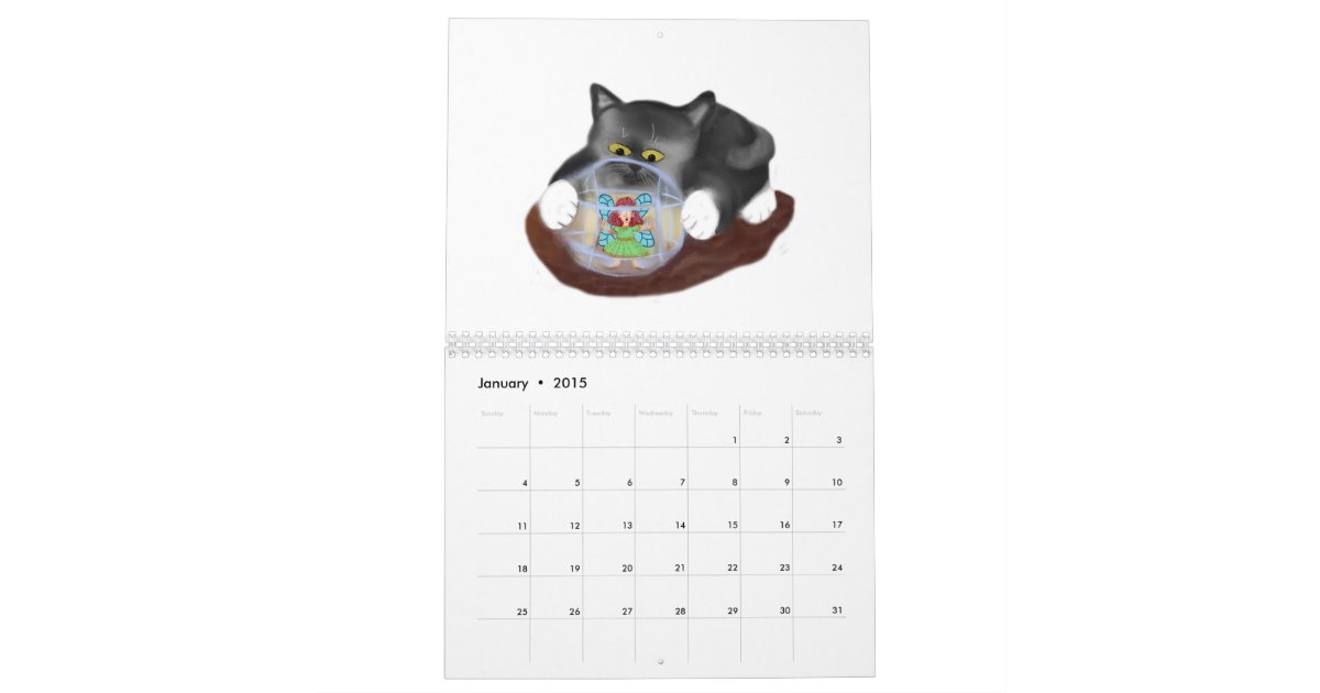 Fairies Sprites and Kitties Calendar Zazzle