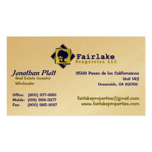 Fairlake Properties: Professional Business Card Templates