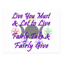 Fairly Take & Fairly Give Post Cards