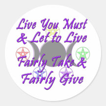 Fairly Take & Fairly Give Round Sticker