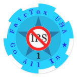 FairTax USA Poker Chip Decal Round Sticker