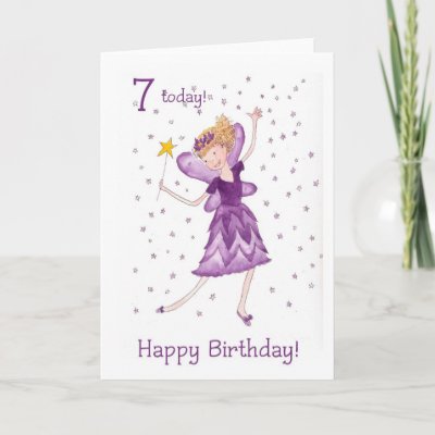 Fairy 7th Birthday Card from Zazzle.com