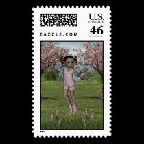 Fairy Afro Girl JazzLynn Postage 1Lrg postage by mickeyelvis128 Fairy Afro Girl JazzLynn Postage 1Lrg postage