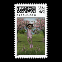 Fairy Afro Girl JazzLynn Postage 1Med postage by mickeyelvis128 Fairy Afro Girl JazzLynn Postage 1Med postage