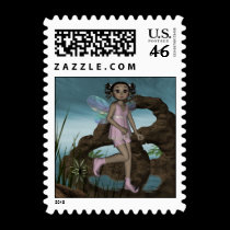 Fairy Afro Girl JazzLynn Postage 4Sm postage by mickeyelvis128 Fairy Afro Girl JazzLynn Postage 4Sm postage