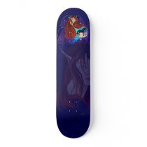 Fairy and Black Unicorn Skateboard by Lotacats Fairy and Black Unicorn Skateboard