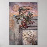 Fairy and Dragon Art Poster by Molly Harrison Fairy and Dragon Art Poster by Molly Harrison