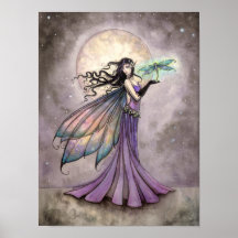 Fairy and Dragonfly Fantasy Art Print